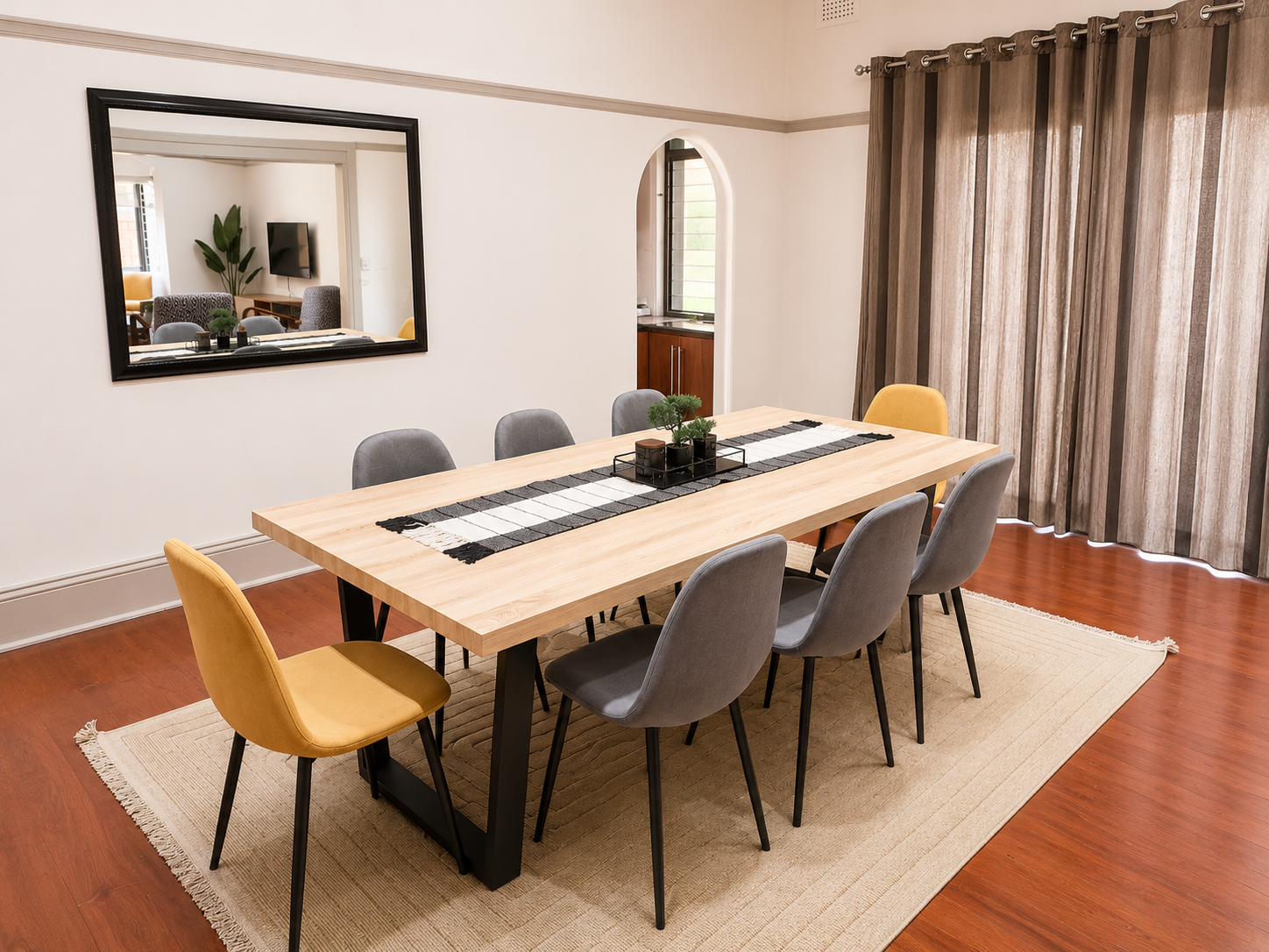 Dining room set up for guest arrival at an EZStay managed property in Durban